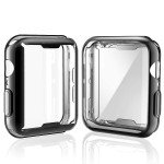 Wholesale Apple Watch Series 6/5/4/SE Hard Full Body Case with Tempered Glass 44MM (Matte Silver)